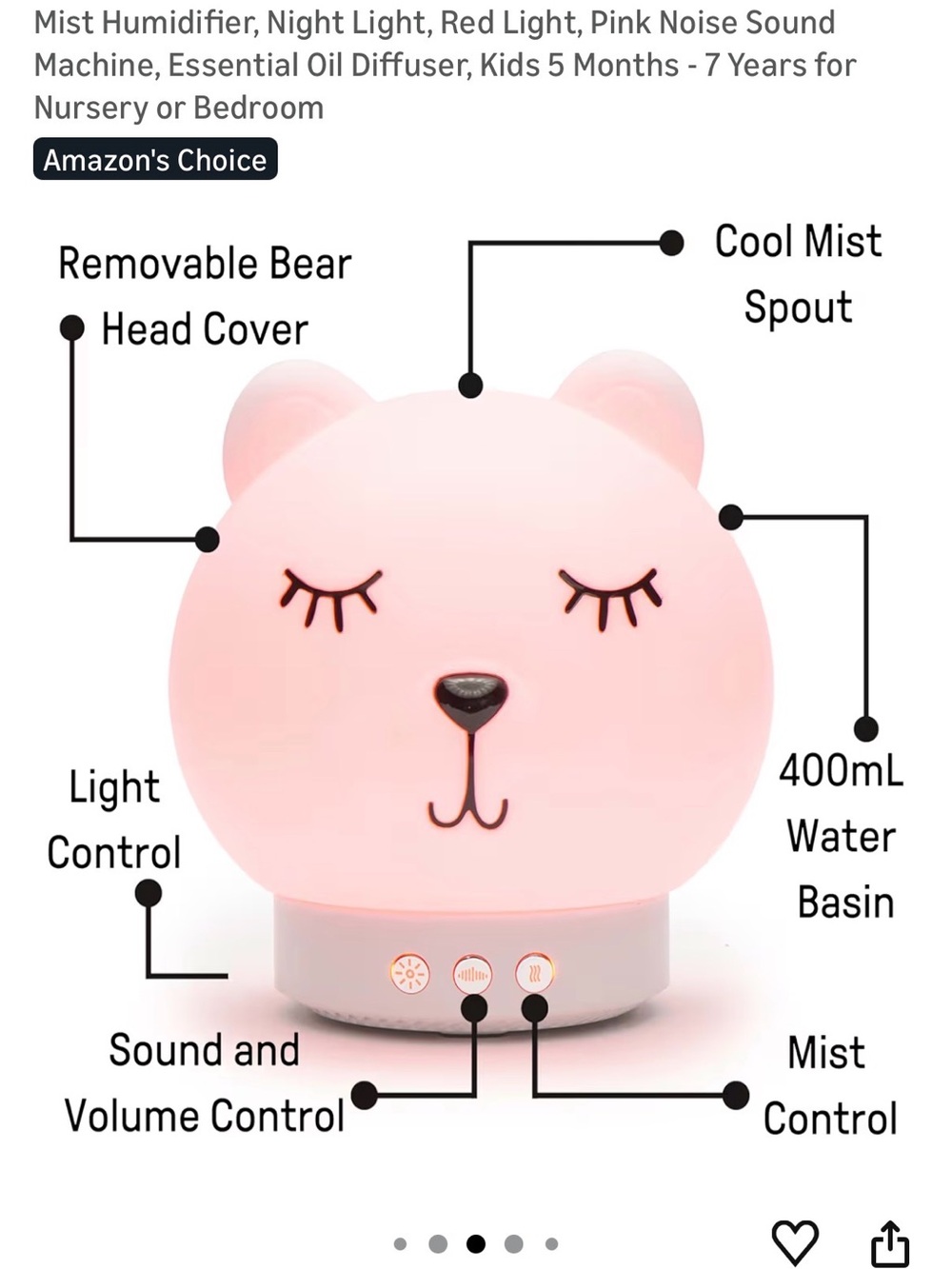 Ingenuity Baby Dream Machine 5-in-1 Sleep Device with Cool-Mist Humidifier